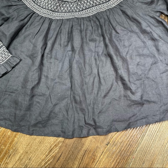 New~ Chan Luu Handcrafted Off The Shoulder Boho Linen Blouse Size M - Picture 8 of 10